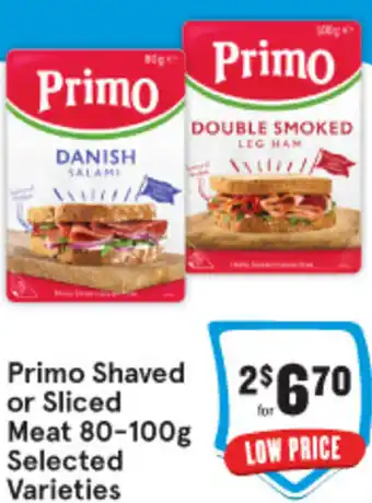 IGA Primo Shaved or Sliced Meat 80-100g offer