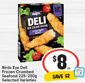 Birds Eye Deli Frozen Crumbed Seafood 225-250g