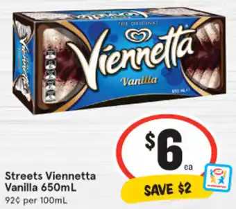 IGA Streets Viennetta Vanilla 650mL offer