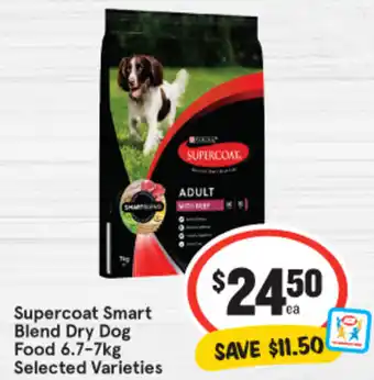 IGA Supercoat Smart Blend Dry Dog Food 6.7-7kg offer