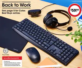 Coles Verve Office Essentials Kit offer
