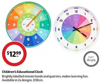 Coles Children's Educational Clock offer