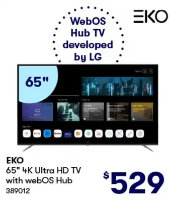 BIG W ΕΚΟ 65" 4K Ultra HD TV with webOS Hub offer