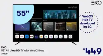 BIG W ΕΚΟ 55" 4K Ultra HD TV with WebOS Hub offer