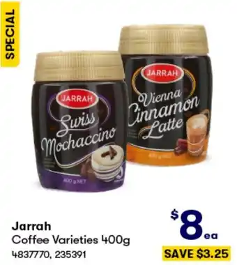 BIG W Jarrah Coffee Varieties 400g offer