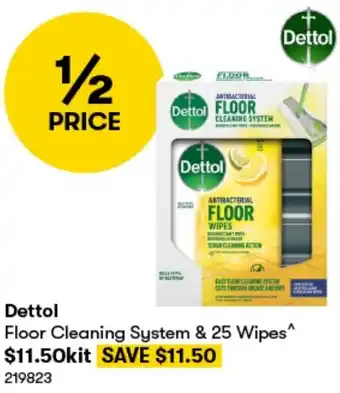 Dettol Floor Cleaning System & 25 Wipes