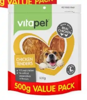 VitaPet Chicken Tenders Dog Treats 500g