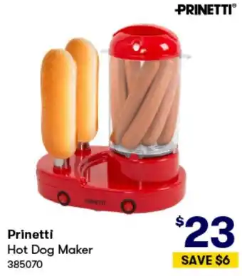 BIG W Prinetti Hot Dog Maker offer