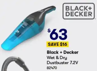 BIG W Black + Decker Wet & Dry Dustbuster 7.2V offer