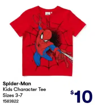BIG W Spider-Man Kids Character Tee Sizes 3-7 offer