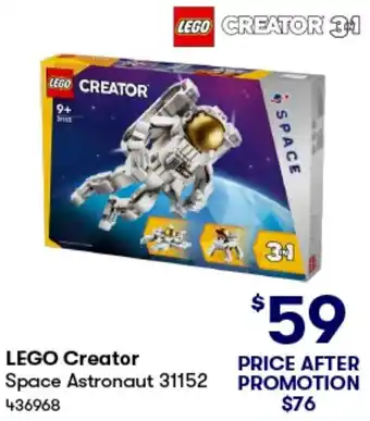 BIG W LEGO Creator Space Astronaut offer