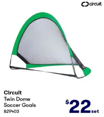 BIG W Circuit Twin Dome Soccer Goals offer