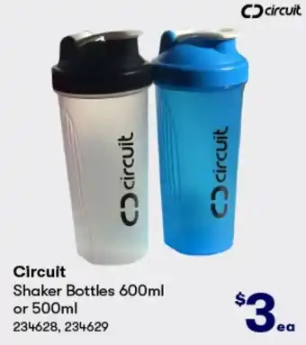 BIG W Circuit Shaker Bottles 600ml or 500ml offer