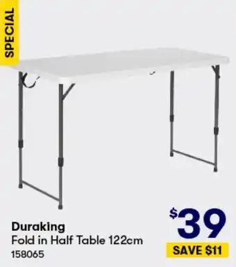 BIG W Duraking Fold in Half Table 122cm offer