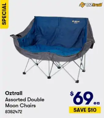 BIG W Oztrail Assorted Double Moon Chairs offer