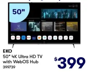 BIG W EKO 50" 4K Ultra HD TV with WebOS Hub offer