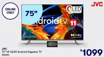 BIG W JVC 75" 4K QLED Android Edgeless TV offer