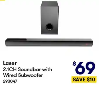 BIG W Laser 2.1CH Soundbar with Wired Subwoofer offer