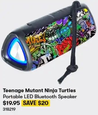 BIG W Teenage Mutant Ninja Turtles Portable LED Bluetooth Speaker offer