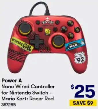 BIG W Power A Nano Wired Controller for Nintendo Switch - Mario Kart: Racer Red offer