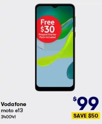 BIG W Vodafone moto e13 offer