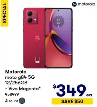 BIG W Motorola moto g84 5G 12/256GB offer