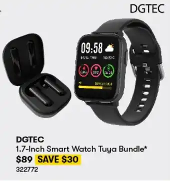 BIG W DGTEC 1.7-Inch Smart Watch Tuya Bundle offer
