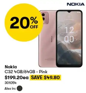 BIG W Nokia C32 4GB/64GB offer