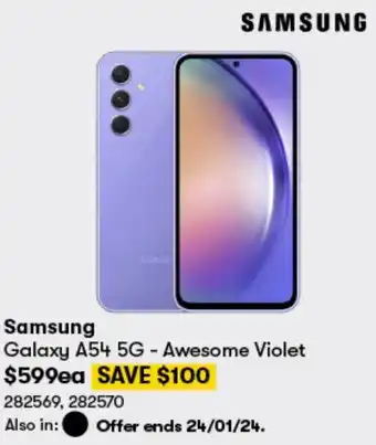 BIG W Samsung Galaxy A54 5G offer