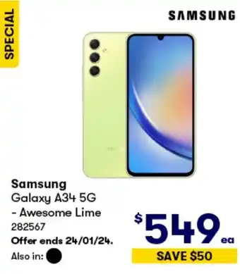 BIG W Samsung Galaxy A34 5G offer