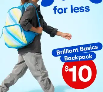 BIG W Brilliant Basics Backpack offer