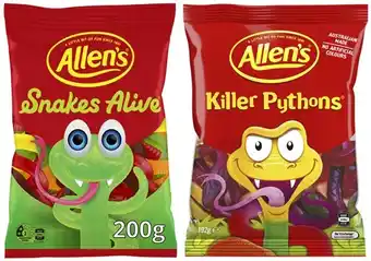 Coles Allen's lollies 140g-200g offer