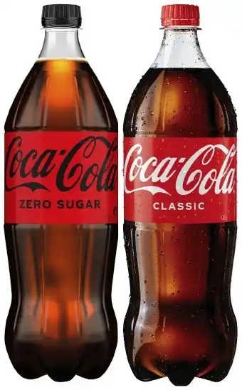 Coles Coca-cola, fanta or sprite soft drink 1.25 litre offer