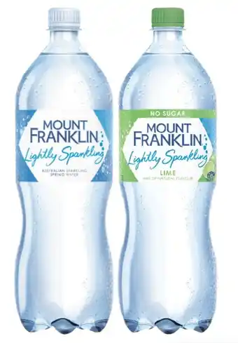 Coles Mount franklin lightly sparkling 1.25 litre offer