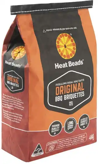 Coles Heat beads bbq briquettes 4kg offer