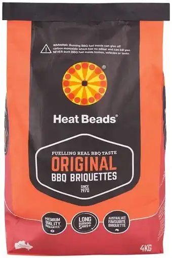 IGA Heat beads original bbq briquettes 4kg offer