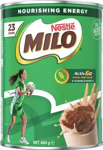 Coles Nestlé milo 395g-460g offer
