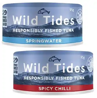 Coles Wild tides tuna 95g offer