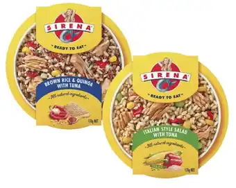 Coles Sirena ready to eat meal with tuna 170g offer