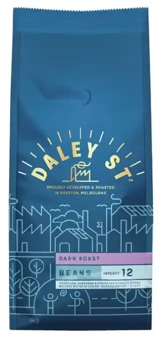 Coles Daley street coffee beans or ground 1kg offer
