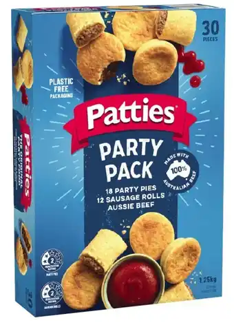 Coles Patties party pack 30 pieces 1.25kg offer
