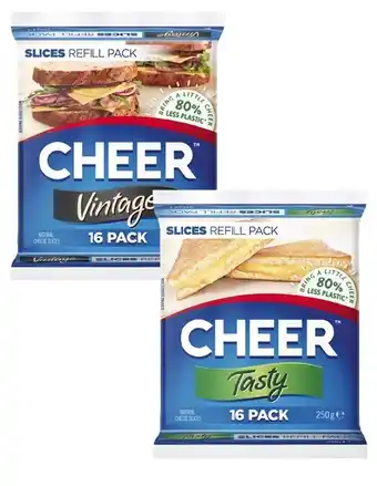 Coles Cheer cheese slices refill pack 250g offer
