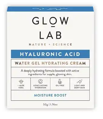Coles Glow lab water gel hydrating cream 50g offer