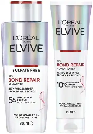 L'oréal elvive bond repair shampoo 200ml or conditioner 150ml
