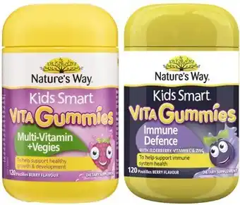 Coles Nature's way kids smart vita gummies 120 pack^ offer