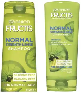 Coles Garnier fructis shampoo or conditioner 315ml offer