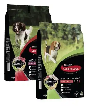Coles Supercoat dry dog food 2.6kg-2.8kg offer