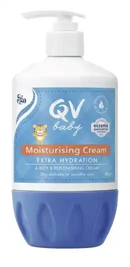Coles Qv baby moisturising cream 500g offer