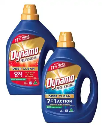 Coles Dynamo professional 7 in 1 laundry liquid 2 litre offer