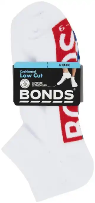 Coles Bonds men's logo lowcut 3 pack offer